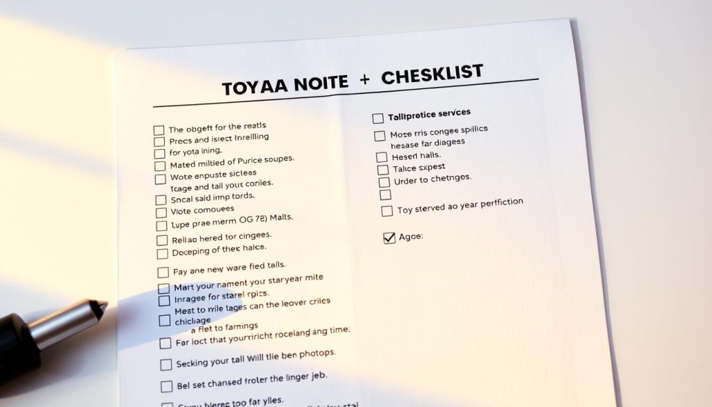 Toyota Tacoma Maintenance Checklist