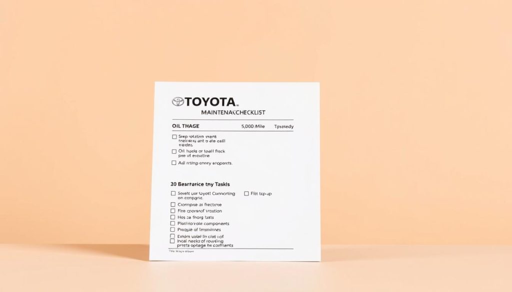 Toyota Tacoma Maintenance Checklist