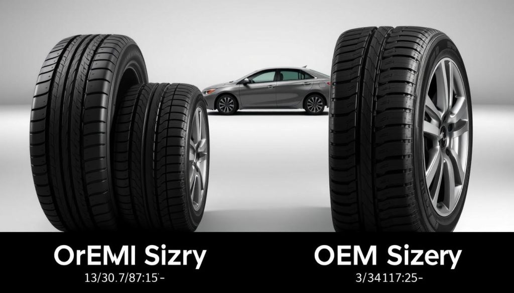 Camry OEM tire size comparison