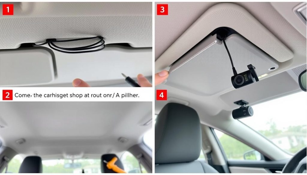 Dash cam installation in a 2025 Toyota Corolla Hatchback