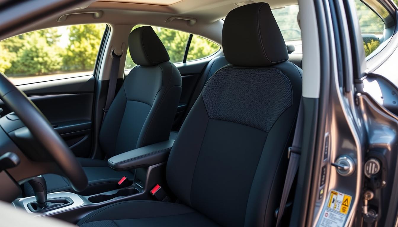 Toyota Prius interior with premium seat covers installed