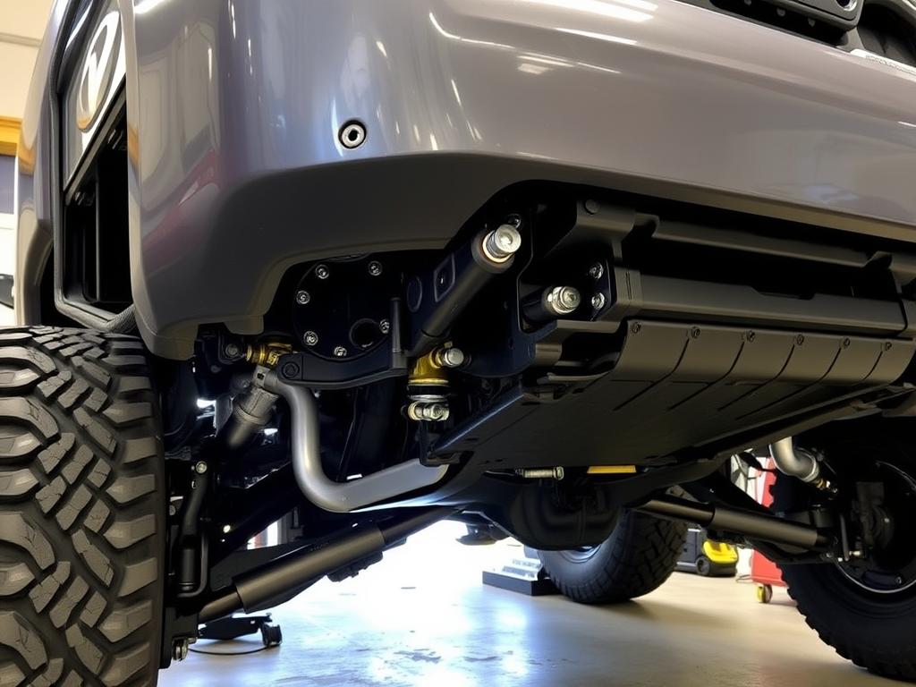 Toyota Sequoia body lift kit installation in progress