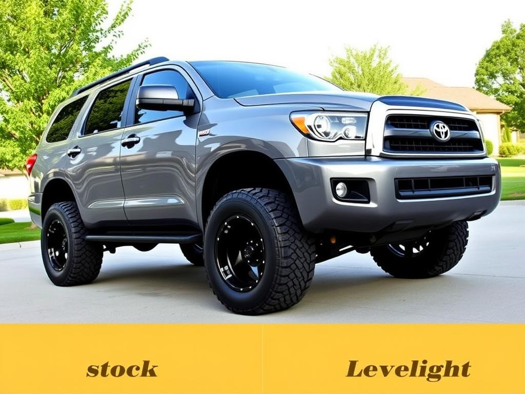 Toyota Sequoia with front leveling kit installed