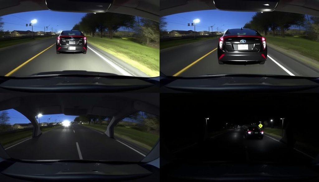 VIOFO A129 Pro Duo sample footage comparison day and night