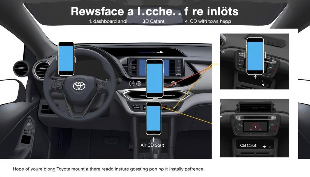 Different types of phone mounts compatible with Toyota C-HR Different types of phone mounts compatible with Toyota C-HR
