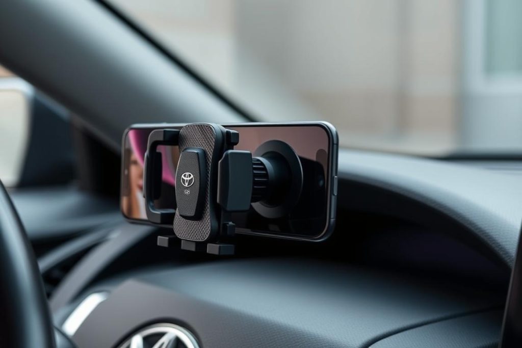 LFOTPP Car Phone Holder showing gravity mounting system in Toyota C-HR LFOTPP Car Phone Holder showing gravity mounting system in Toyota C-HR