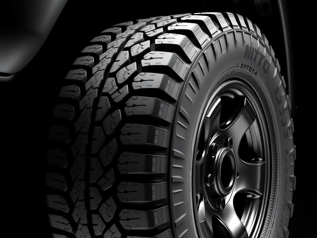 Nitto Ridge Grappler hybrid all-terrain/mud tire on a Toyota Tacoma