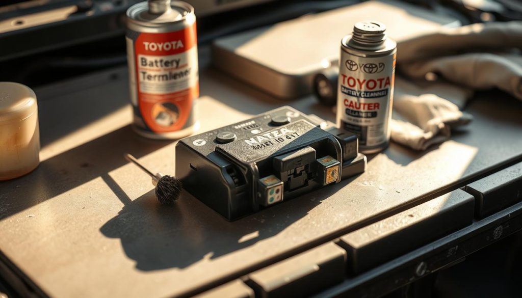 Toyota battery terminal cleaning