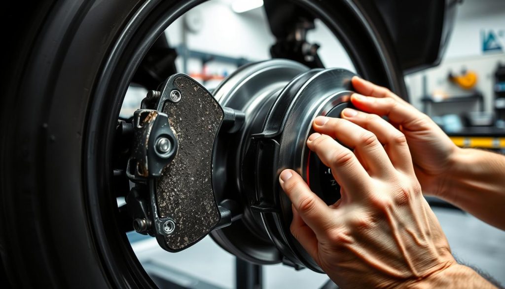 Toyota brake pads inspection and replacement