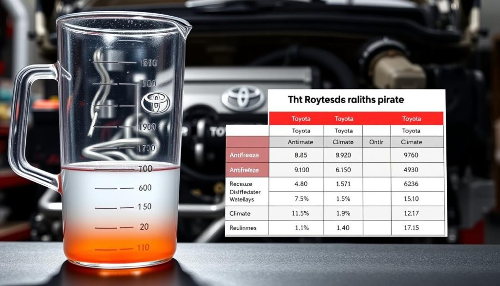 Toyota coolant mixing ratio for engine cooling system