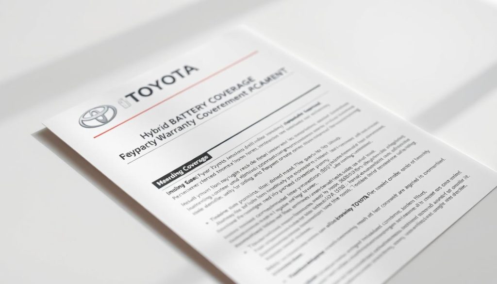 Toyota hybrid battery warranty coverage document