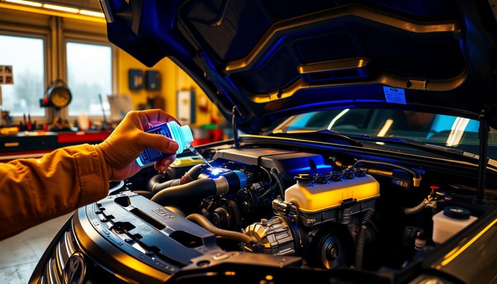 Toyota oil leak detection using UV dye