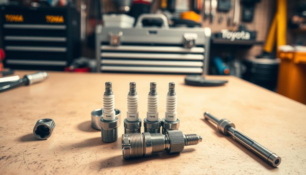 Toyota spark plug replacement components organization
