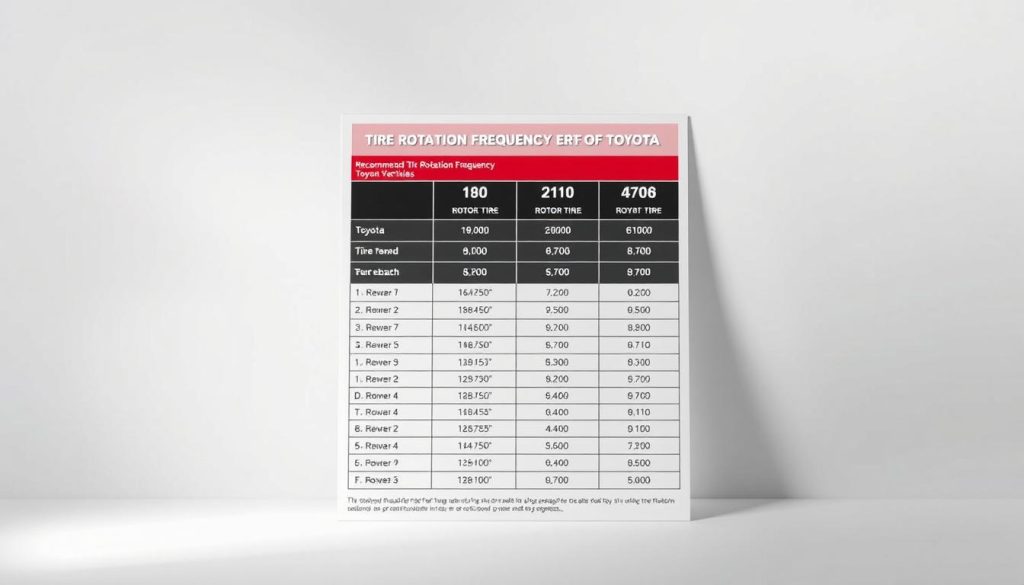 Toyota tire rotation frequency chart